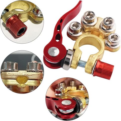 موصلات طرف البطارية، طرف بطارية سريع الإصدار 2 قطعة لـ SAE/JIS Type A Posts، 4 طرق إيجابية موصل سيارة سلبية كابل بطارية للسيارات سلك توصيل توصيل طرف ملحقات بديلة in Kuwait