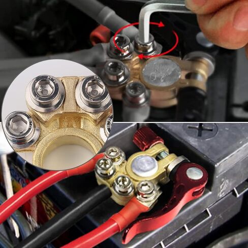 موصلات طرف البطارية، طرف بطارية سريع الإصدار 2 قطعة لـ SAE/JIS Type A Posts، 4 طرق إيجابية موصل سيارة سلبية كابل بطارية للسيارات سلك توصيل توصيل طرف ملحقات بديلة in Kuwait