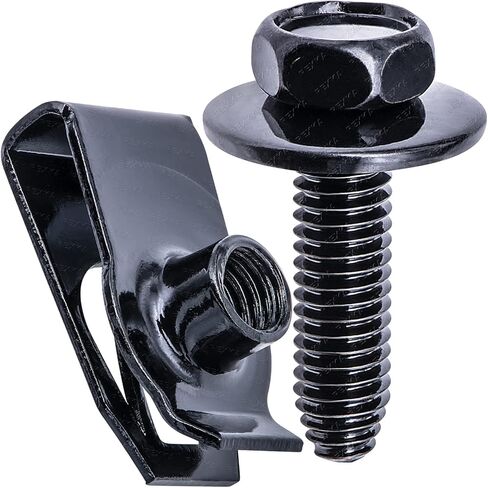 20 مجموعة من ريكسكا M6-1.0 مجموعات صواميل ومسامير الجسم المبثوقة لجنرال موتورز فورد تشيفي بويك كرايسلر كاديلاك - متعددة الأغراض - لوحة درع غطاء محرك السيارة لمصد الجسم - 11503834 11503714 11503716 in Kuwait