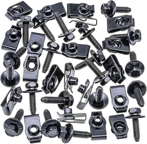 20 مجموعة من ريكسكا M6-1.0 مجموعات صواميل ومسامير الجسم المبثوقة لجنرال موتورز فورد تشيفي بويك كرايسلر كاديلاك - متعددة الأغراض - لوحة درع غطاء محرك السيارة لمصد الجسم - 11503834 11503714 11503716 in Kuwait