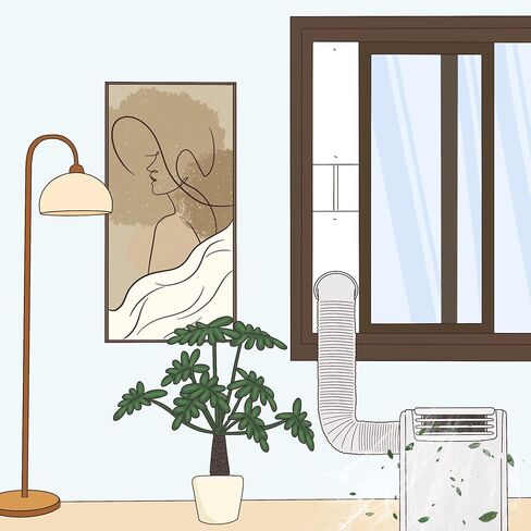 خرطوم تكييف الهواء المحمول - خرطوم عادم خرطوم التيار المتردد، قطر 5.9 بوصة، تمديد الطول حتى 80 بوصة، خيط في اتجاه عقارب الساعة، استخدام عالمي لفتحات التيار المتردد المحمولة، أجزاء تكييف الهواء in Kuwait