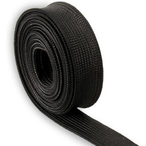 FGJQEFG الألياف الزجاجية الحرارة درع الأكمام خرطوم قابل للتعديل سلك توصيل الحرارة درجة حرارة عالية (5 أقدام - 0.75 بوصة / 20 مم) لعزل العادم الحراري لفة لفة خط فرامل السيارة شريط حماية كابل أسود in Kuwait