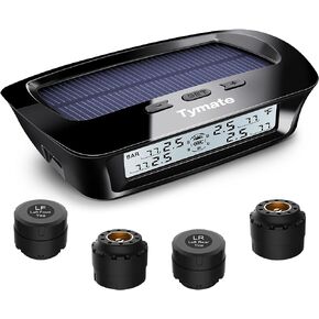 تايميت نظام مراقبة ضغط الاطارات - شحن شمسي، 5 اوضاع انذار، وضع النوم التلقائي، تبادل وضع الاطارات، 4 مستشعرات TPMS (0-87 باوند لكل انش مربع) استهلاك منخفض للطاقة ومستشعر عمر عمل طويل in Kuwait
