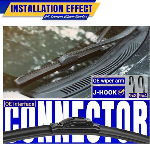 3 wipers Replacement for 2006-2011 Chevy chevrolet HHR, Windshield Wiper Blades Original Equipment Replacement - 18"/18"/11" (Set of 3) U/J HOOK in Saudi Arabia