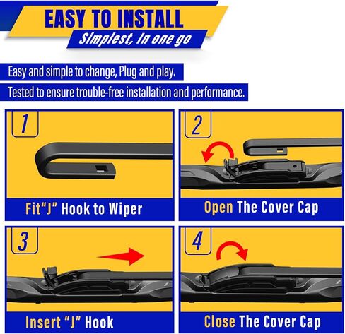 3 wipers Replacement for 2006-2011 Chevy chevrolet HHR, Windshield Wiper Blades Original Equipment Replacement - 18"/18"/11" (Set of 3) U/J HOOK in Saudi Arabia