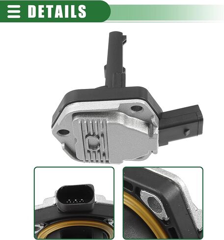 مستشعر مستوى زيت السيارة Motoforti، وحدة إرسال زيت المحرك، لسيارة Audi TT 1998-2010، بلاستيك معدني، 94860614000، لون أسود فضي، 3.66/''x3.27/''x2.64/'' in Kuwait