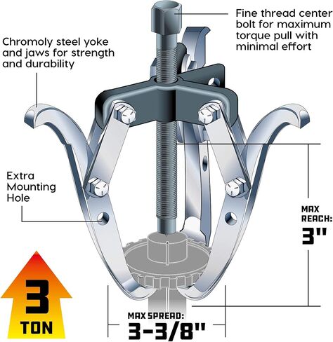 Powerbuilt 648907 4" Gear Puller in Kuwait