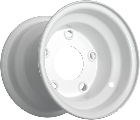 عجلة عربة الجولف من الفولاذ الأبيض GTW | 8x3.75 | توسيط | نمط العروة ذو 5 فتحات in Kuwait