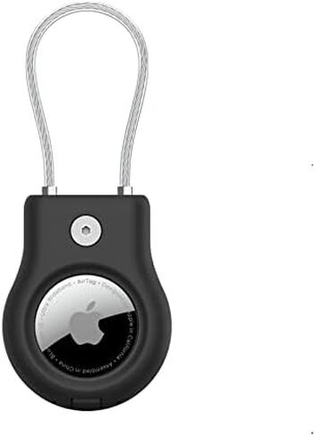 Belkin AirTag Case with Wire Cable, Secure Holder Protective Cover for Air Tag, Scratch Resistance, AirTag Accessory - White & Apple AirTag Secure Holder with Key Ring - Durable Scratch Resistant Case in Kuwait