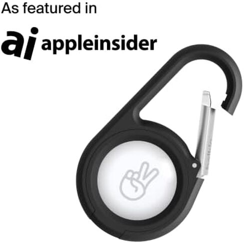 Belkin AirTag Case with Wire Cable, Secure Holder Protective Cover for Air Tag, Scratch Resistance, AirTag Accessory - White & Apple AirTag Secure Holder with Key Ring - Durable Scratch Resistant Case in Kuwait