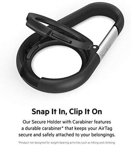 Belkin AirTag Case with Wire Cable, Secure Holder Protective Cover for Air Tag, Scratch Resistance, AirTag Accessory - White & Apple AirTag Secure Holder with Key Ring - Durable Scratch Resistant Case in Kuwait