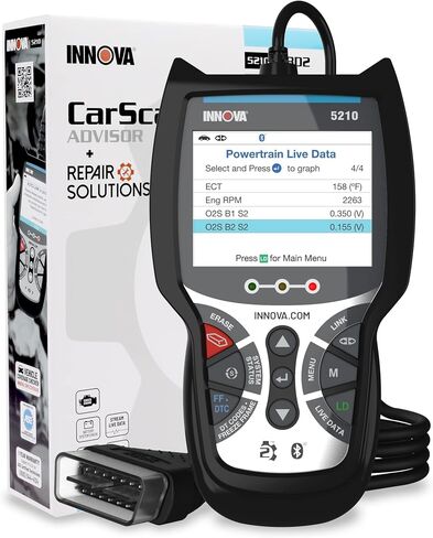اينوفا 5210 - ماسح رموز تشخيص OBD2 - قراءة/مسح رموز ABS وعرض البيانات المباشرة واختبار نظام شحن البطارية/البطارية in Saudi Arabia