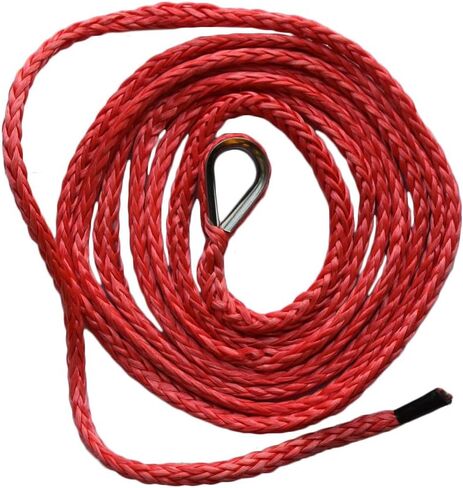 QIQU 1/4"*10ft ATV حبل رفع المحراث، حبل رفع محراث الثلج، حبل صناعي، ملحقات محراث الثلج (برتقالي) in Kuwait