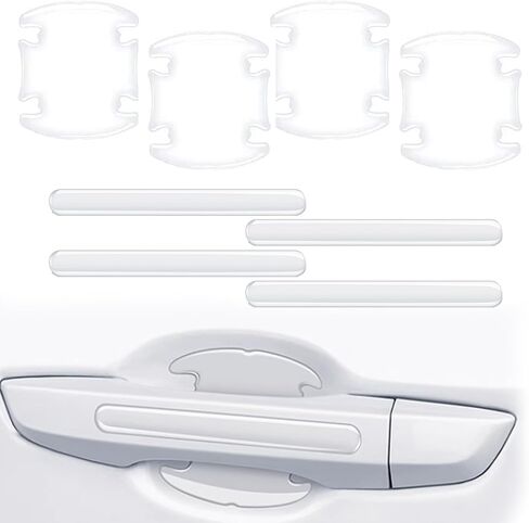 4Pcs 3D Transparent Car Door Bowl Scratch Protector, Universal Bowl Side Paint Protection Stickers, Waterproof Anti-Scratch Paint Invisible Protection Film for Most Models. in Saudi Arabia