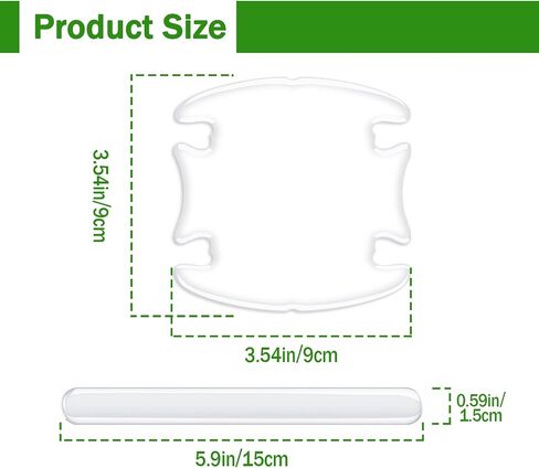 4Pcs 3D Transparent Car Door Bowl Scratch Protector, Universal Bowl Side Paint Protection Stickers, Waterproof Anti-Scratch Paint Invisible Protection Film for Most Models. in Saudi Arabia