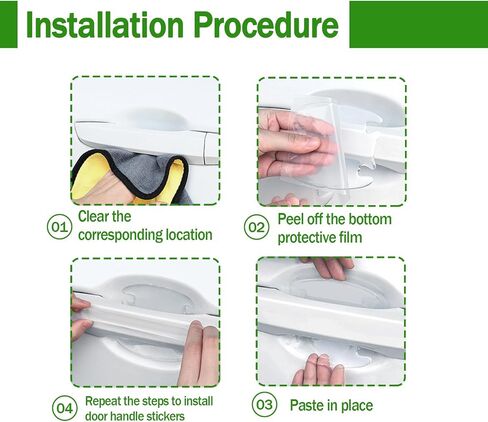 4Pcs 3D Transparent Car Door Bowl Scratch Protector, Universal Bowl Side Paint Protection Stickers, Waterproof Anti-Scratch Paint Invisible Protection Film for Most Models. in Saudi Arabia