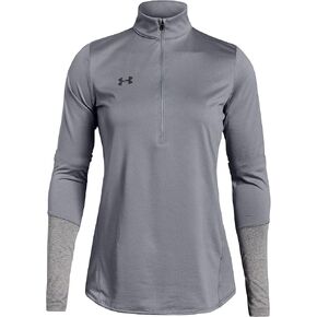 Under Armour Womens 1/2 Zip Pullover Steel | Metallic Silver SM