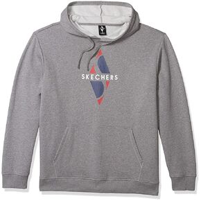 سويت شيرت بغطاء للرأس للرجال من Skechers بشعار Skech-Sweats Diamond in Kuwait