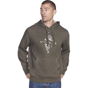 سويت شيرت بغطاء للرأس للرجال من Skechers بشعار Skech-Sweats Diamond in Saudi Arabia