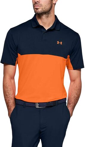 Under Armour Golf Performance Polo 2.0 Color Block Academy/Orange Spark LG in Saudi Arabia