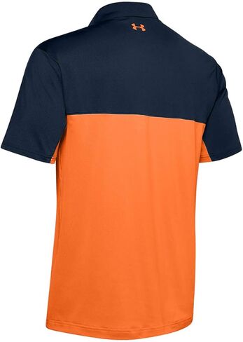 Under Armour Golf Performance Polo 2.0 Color Block Academy/Orange Spark LG in Saudi Arabia