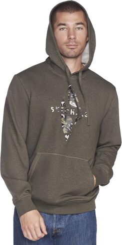 Skechers Men's Skech-Sweats Diamond Logo Pullover Hoodie Sweatshirt in Saudi Arabia