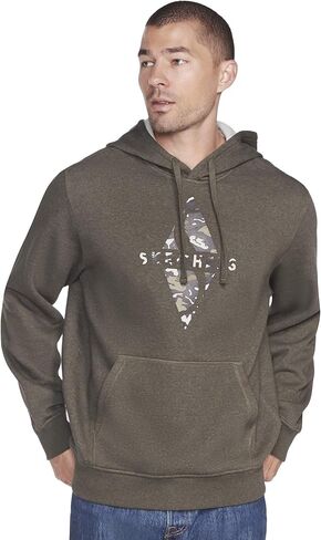 Skechers Men's Skech-Sweats Diamond Logo Pullover Hoodie Sweatshirt in Saudi Arabia