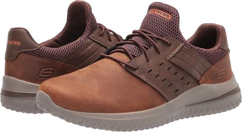 Skechers USA Men's Delson 3.0-Ezra Leather Bungee Lace Slip on Sneaker in Kuwait