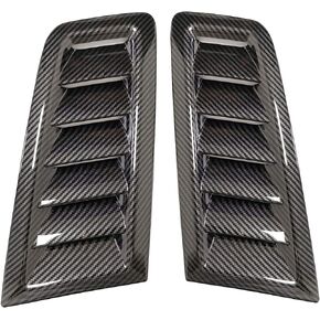 GSRECY Universal Hood Vent Scoop Kit Air Flow Intake Louvers Hood Trim Cover Compatible with Focus RS ST MK2 style (Carbon Fiber Look)