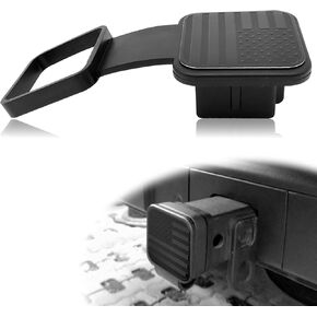 Trailer Hook Dust-Proof Plug, 1.9 Inch Hitch Cover Trailer Hitch Cover,Square Mouth Protection Cover Traction Cover Suitable for Most Cars and Trailers,Car Accessories (Black)