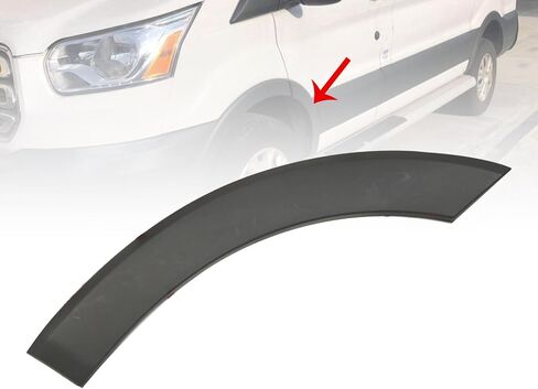 غطاء لوحة تريم على شكل قوس العجلة الأمامية اليسرى للباب الجانبي متوافق مع Ford Transit-150 Transit-250 Transit-350 2.0L 3.5L Cargo Van 2015 2016 2017 2018 2019 BK3Z-61278L01-AA in Saudi Arabia