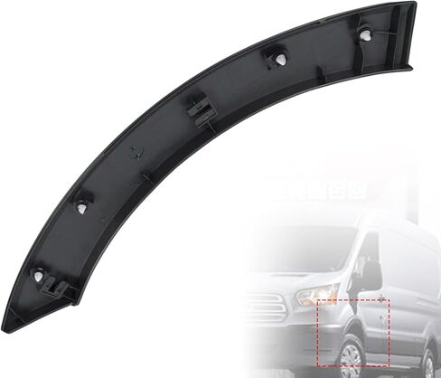 غطاء لوحة تريم على شكل قوس العجلة الأمامية اليسرى للباب الجانبي متوافق مع Ford Transit-150 Transit-250 Transit-350 2.0L 3.5L Cargo Van 2015 2016 2017 2018 2019 BK3Z-61278L01-AA in Saudi Arabia