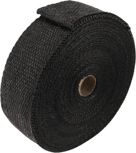 MAHIONG 2 Rolls 2 Inch x 50 Feet Black Exhaust Heat Wrap, Fiberglass Motorcycle Exhaust Wrap with 20pcs Stainless Steel Ties in Saudi Arabia