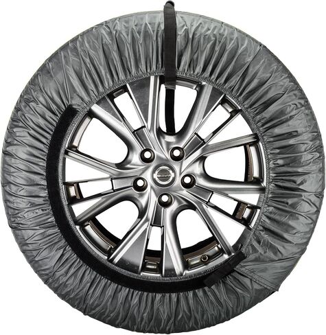 Cat Tire Covers, Seasonal Spare Tire Totes, 4 Piece Wheel Bags for Winter, Handle for Easy Transportation, Fits Tires 22 inches to 31 inches Black 240400 in Saudi Arabia
