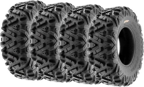 Set of 4 SunF Power.I ATV UTV all-terrain Tires 25x8-12 Front & 25x10-12 Rear, 6 PR, Tubeless A033 in Kuwait