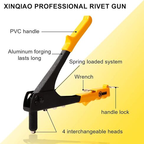 XINQIAO Pop Rivet Gun Kit مسامير برشام ممتازة مع مسامير متضمنة (M 200 برشام) in Kuwait