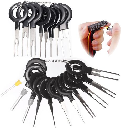 Swpeet 19Pcs Terminal Removal Tool Assortment Kit, Wire Connector Terminal Pin Extractors Pin Terminal Extractor Kit for Most Car Connector Terminal Needle Removal Tool in Saudi Arabia