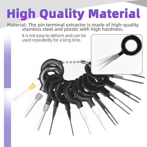 Swpeet 19Pcs Terminal Removal Tool Assortment Kit, Wire Connector Terminal Pin Extractors Pin Terminal Extractor Kit for Most Car Connector Terminal Needle Removal Tool in Saudi Arabia