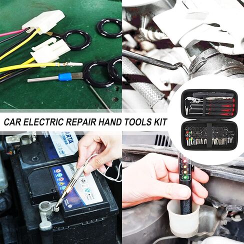 مجموعة ادوات ازالة الاطراف 86 قطعة من اورميتش مع مفك براغي مانع تسرب زيت السيارة واختبار سائل الفرامل واختبار دائرة ضوء السيارة، مجموعة استخلاص طرف الدبوس، مجموعة ادوات استخلاص دبوس موصل الاسلاك in Kuwait