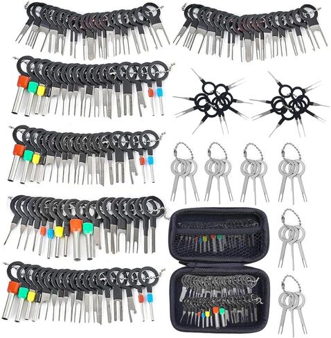 اي زد بي مجموعة ادوات ازالة الاطراف مكونة من 146 قطعة، مجموعة ادوات ازالة الاطراف الطرفية، مجموعة ادوات ازالة دبابيس الموصل الكهربائي للسيارات والاجهزة المنزلية مع شنطة واقية in Kuwait