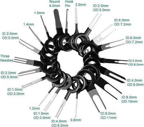 اي زد بي مجموعة ادوات ازالة الاطراف مكونة من 146 قطعة، مجموعة ادوات ازالة الاطراف الطرفية، مجموعة ادوات ازالة دبابيس الموصل الكهربائي للسيارات والاجهزة المنزلية مع شنطة واقية in Kuwait