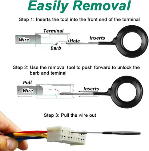 اي زد بي مجموعة ادوات ازالة الاطراف مكونة من 146 قطعة، مجموعة ادوات ازالة الاطراف الطرفية، مجموعة ادوات ازالة دبابيس الموصل الكهربائي للسيارات والاجهزة المنزلية مع شنطة واقية in Kuwait