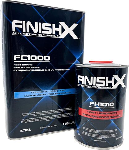 طلاء نهائي نهائي لإعادة طلاء السيارات من FinishX (FC1000-1 جالون) مجموعة 4:1 مع منشط سريع/مقوي (FH1010-1 كوارت) in Kuwait