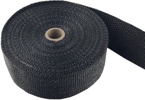 VOWAGH 2" x 50' Exhaust Heat Wrap Roll for Motorcycle Fiberglass Heat Shield Tape with Stainless Ties (Blue) in Kuwait