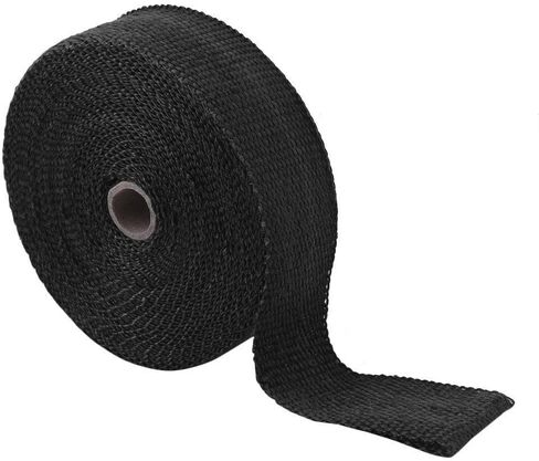 VOWAGH 2" x 50' Exhaust Heat Wrap Roll for Motorcycle Fiberglass Heat Shield Tape with Stainless Ties (Blue) in Kuwait