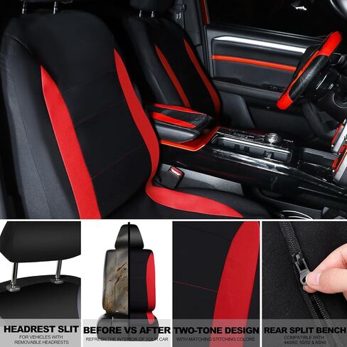 Estune 45 Pcs Car Accessories Set Seat Cover Foot Pad Cup Holder Diamond Sticker Air Conditioner Insert Strips Steering Wheel Armrest Seat Belt Handbrake Gear Cover Vent Trim Strips with Tool in Saudi Arabia