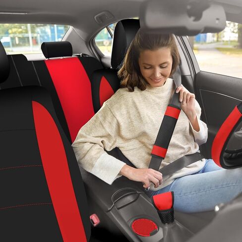 Estune 45 Pcs Car Accessories Set Seat Cover Foot Pad Cup Holder Diamond Sticker Air Conditioner Insert Strips Steering Wheel Armrest Seat Belt Handbrake Gear Cover Vent Trim Strips with Tool in Saudi Arabia