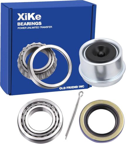 XiKe 1 Set Fits for 1'' Axles Trailer Wheel Hub Bearings Kit, L44643/L44610 and 12192TB Seal OD 1.980'', Dust Cover and Cotter Pin, Rotary Quiet High Speed and Durable. in Saudi Arabia