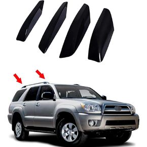 Roof Cargo Rack Rail End Cover Shell Cap Trim for 2003-2009 Toyota 4Runner 4WD N210, Black, 4pcs