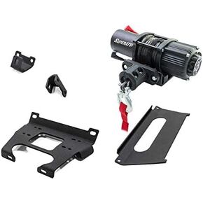 ونش SuperATV 4500 رطل Black Ops مع لوحة تثبيت ونش شديدة التحمل لعام 2019+ Polaris RZR XP Turbo/RZR XP4 Turbo | مجموعة RZR الكاملة للونش والونش جاهزة للتثبيت! | لا الحفر المطلوبة in Kuwait